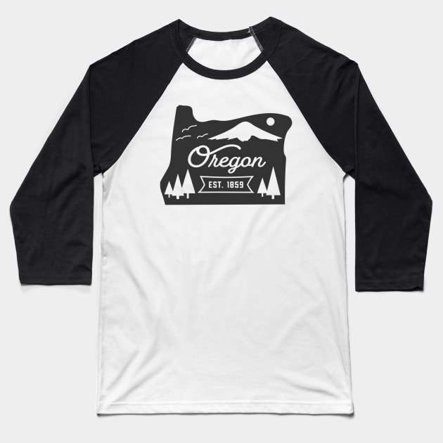 State of Oregon Graphic Tee Baseball T-Shirt by MN Favorites